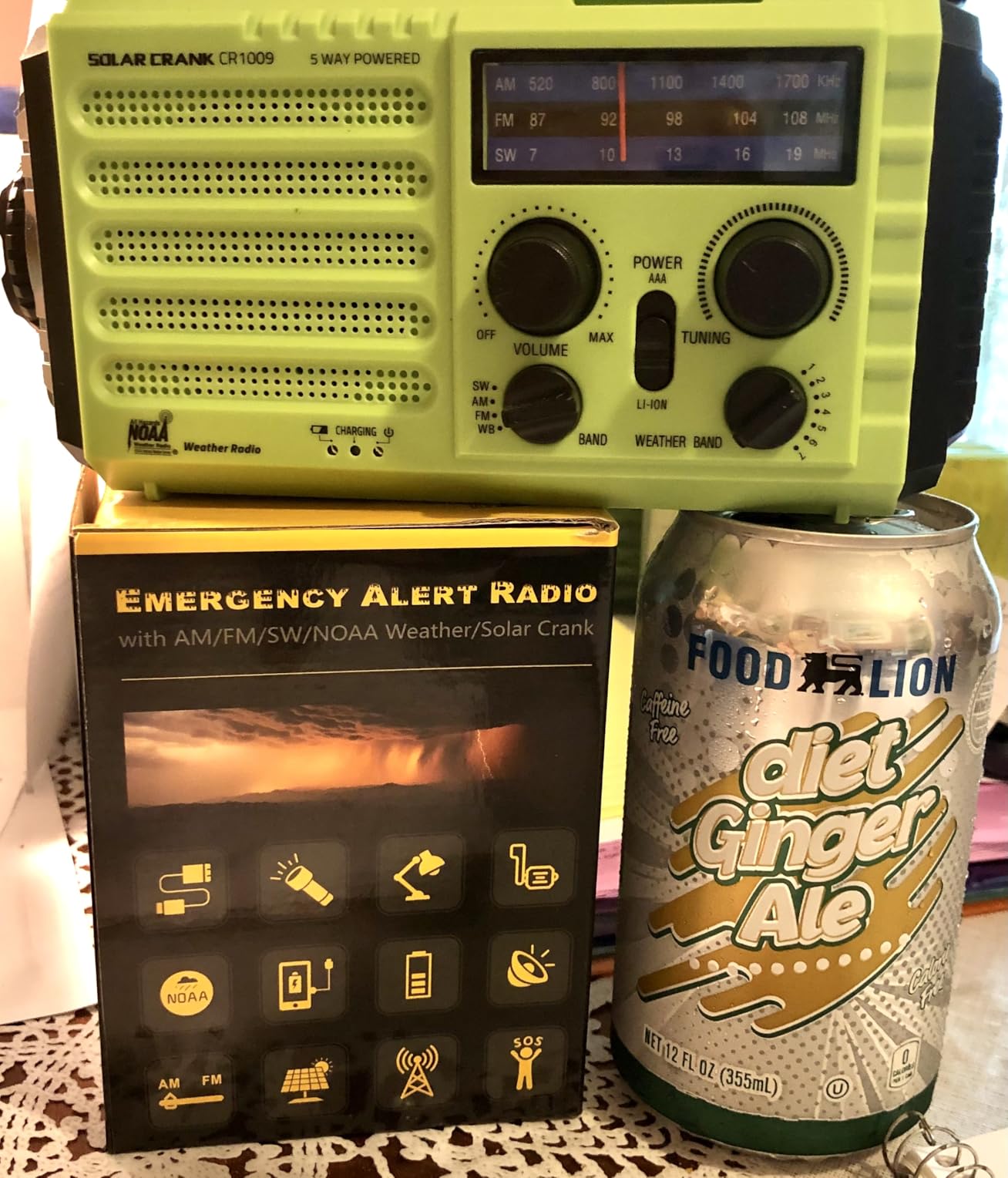Eoxsmile NOAA Emergency Weather Radio Hand Crank Solar 12000mAh Battery customer photo 2