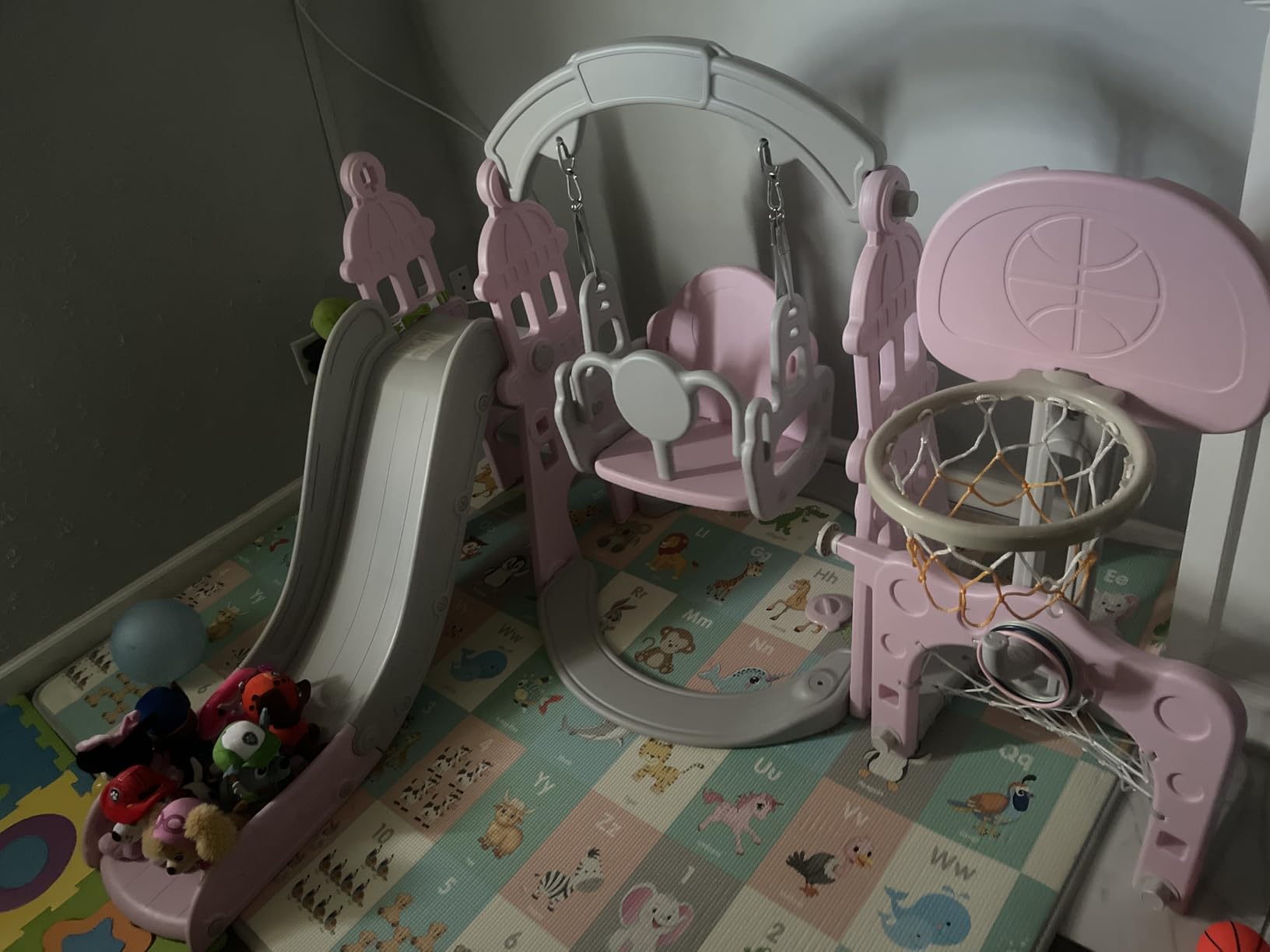 XJD 6-in-1 Toddler Slide and Swing Set, Kids Slide for Toddlers Age 1+ customer photo 2