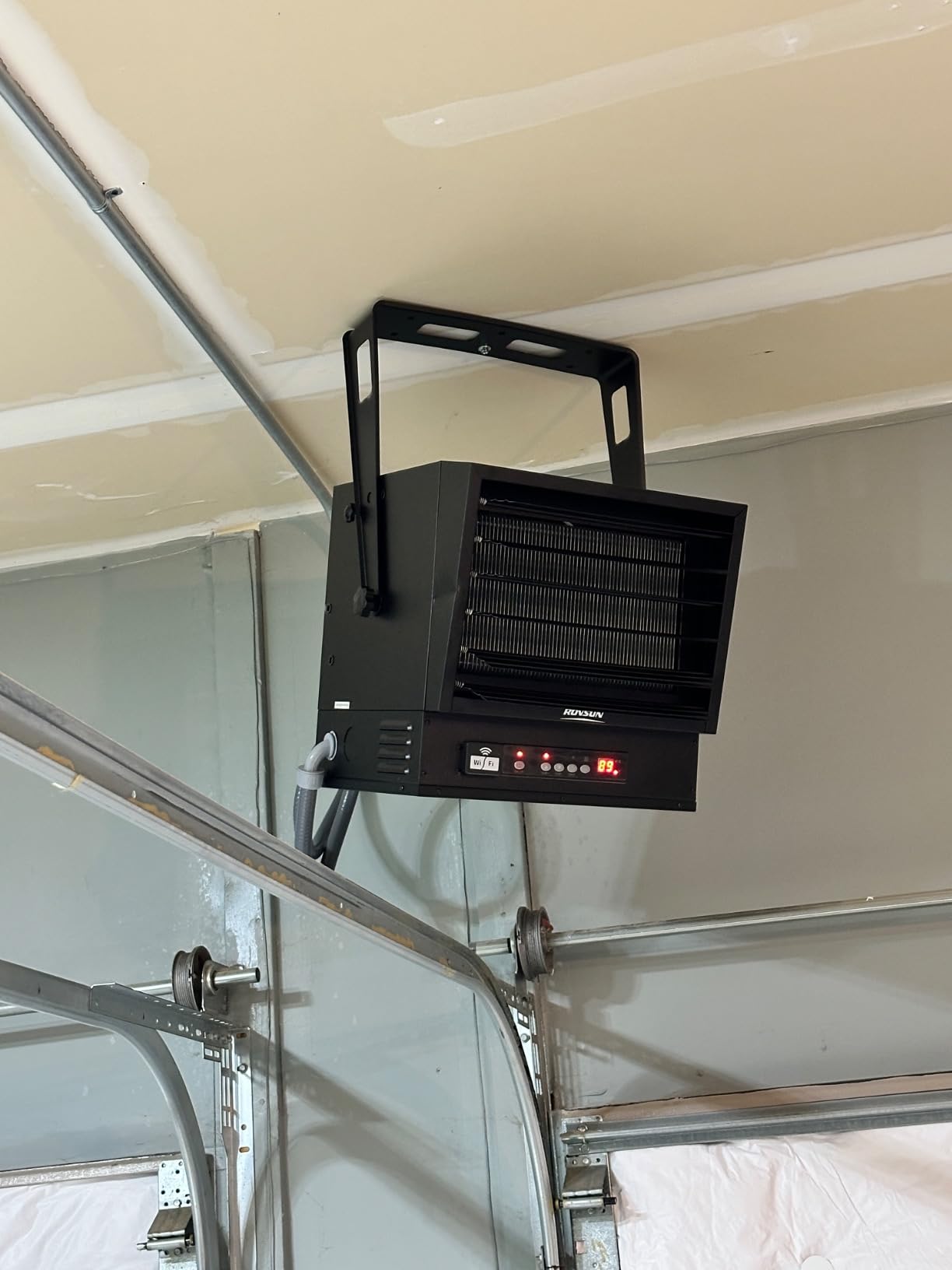 ROVSUN 7500W Electric Garage Heater with Remote & APP Control, Digital Fan-Forced Ceiling Mount Heater with Thermostat, 12H Timer & Overheat Protection, 240V Hardwired for Workshop Factory customer photo 1