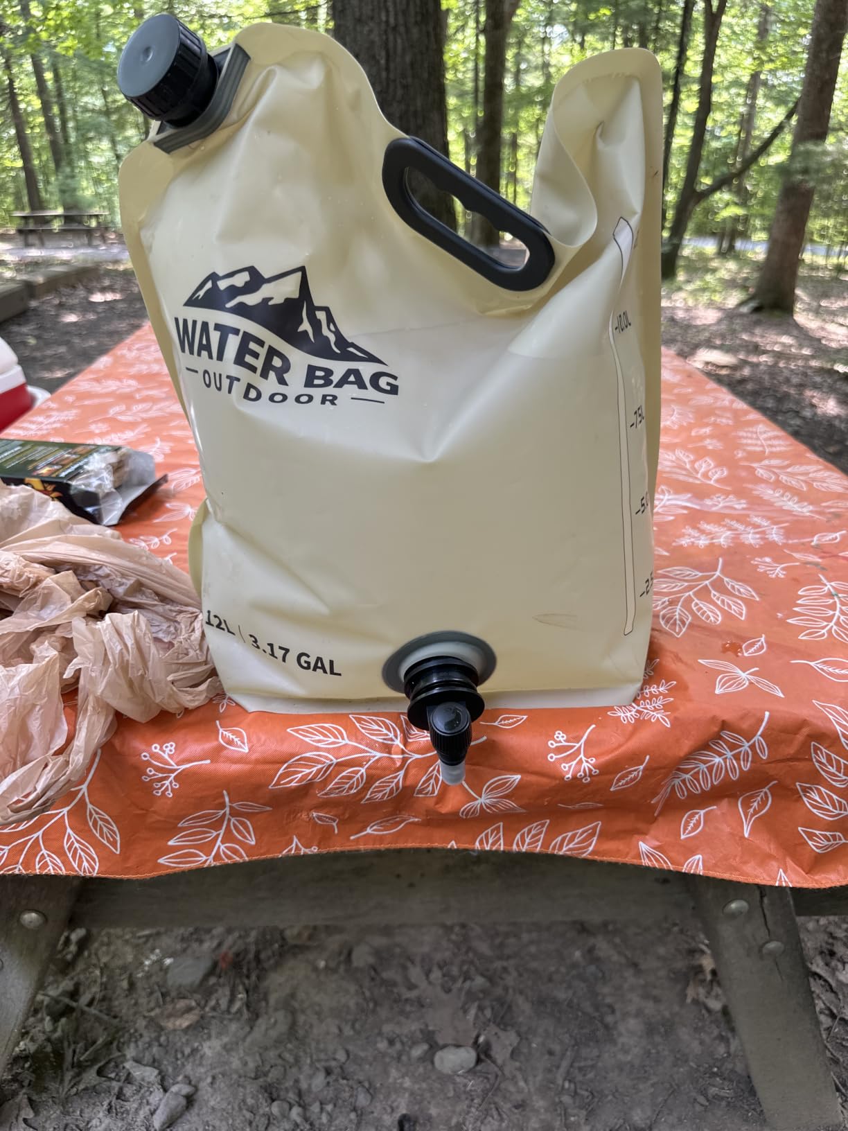 3.17 Gallon/12L Collapsible Water Container with Spigot, Foldable Water Storage Bag for Camping, RV, Emergency Preparedness & Outdoor Cooking customer photo 1