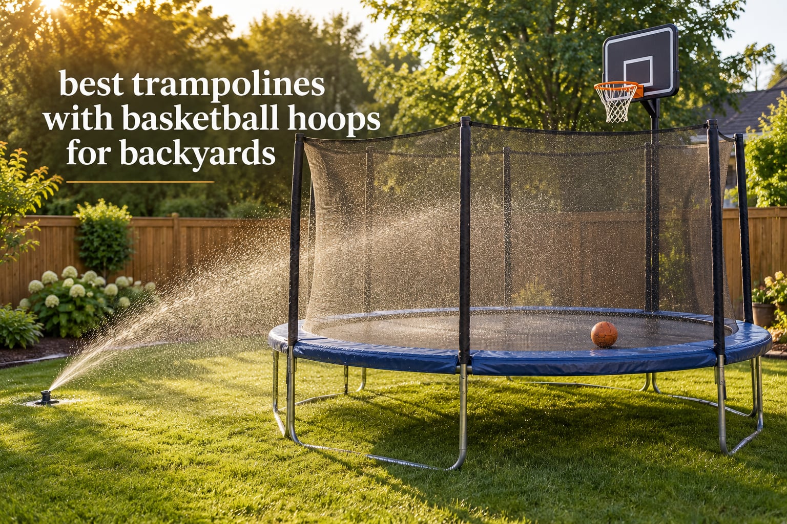 best trampolines with basketball hoops for backyards