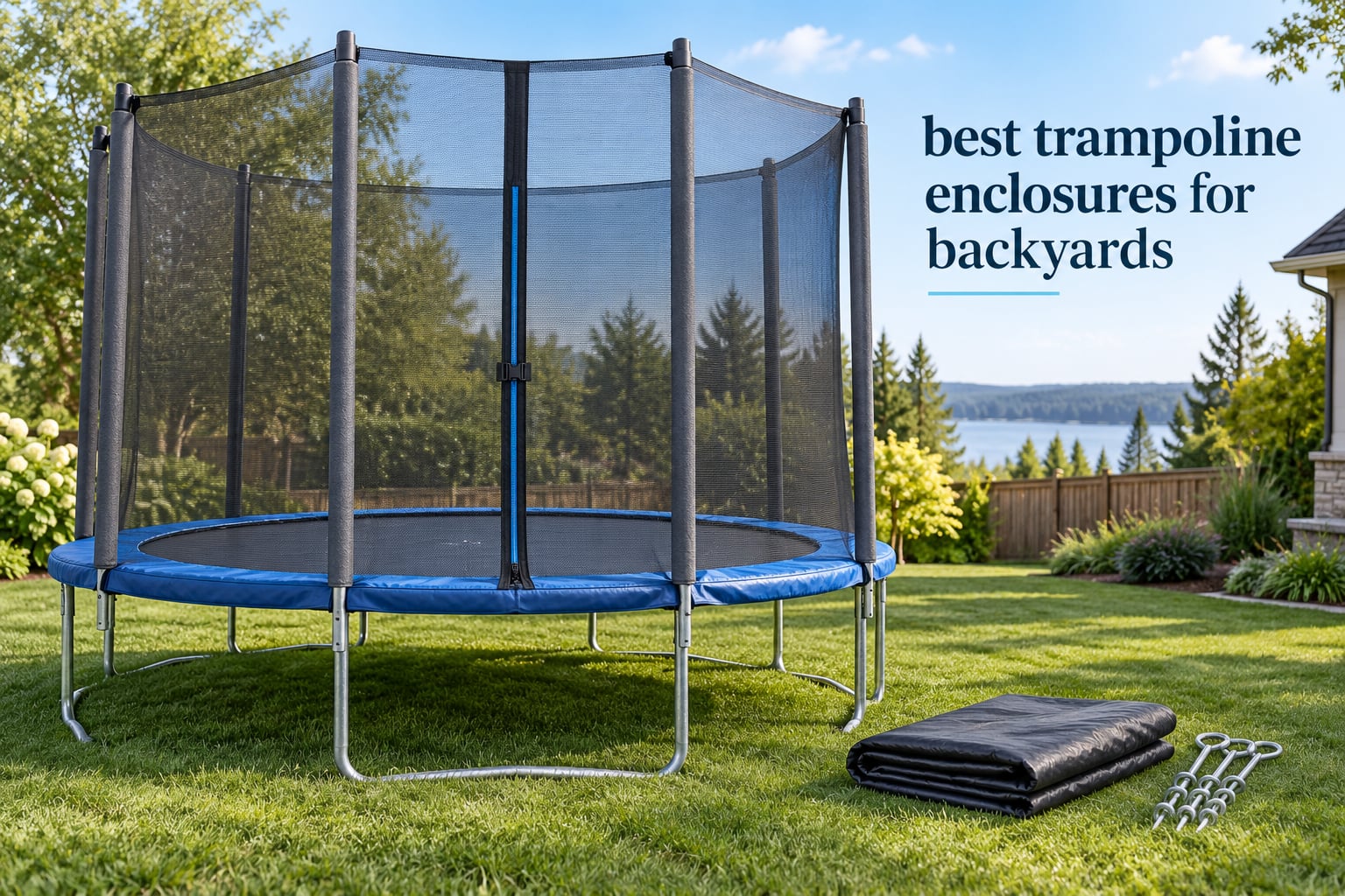 best trampoline enclosures for backyards