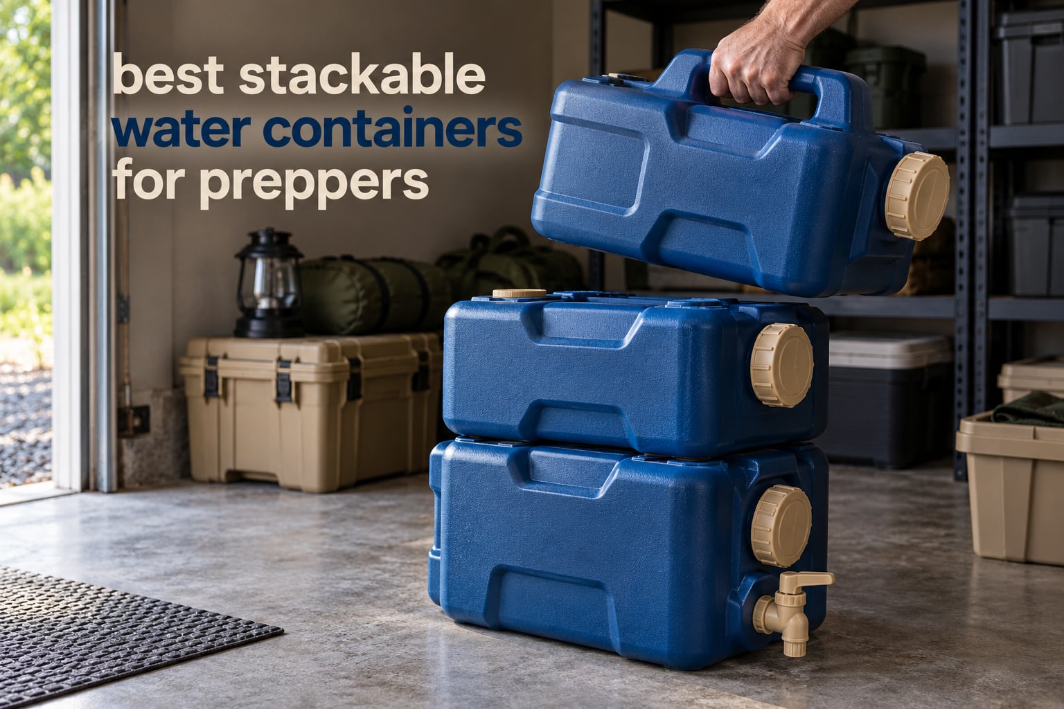 best stackable water containers for preppers